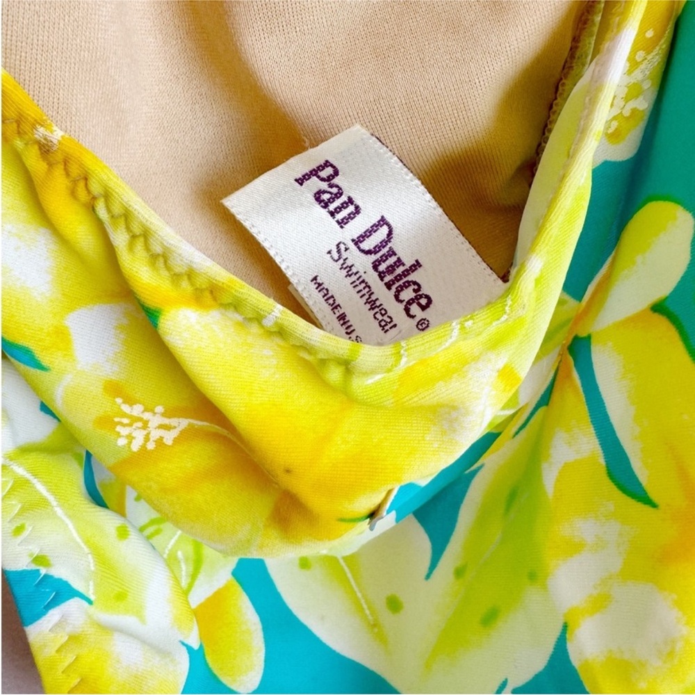 Women’s Yellow Floral One-Piece Swimsuit - Picture 5 of 5